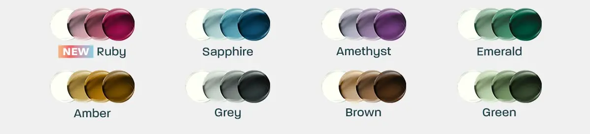 Transitions szemüveglencse elérhető színek