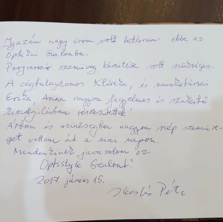 Elégedett páciensek – OptiStyle Optikai Szalon